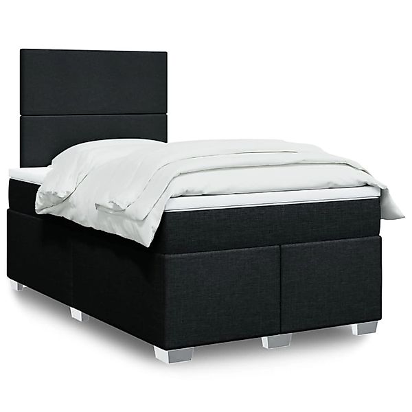 vidaXL Boxspringbett mit Matratze Schwarz 120x200 cm Stoff 3292750 günstig online kaufen