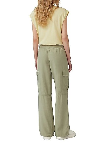 QS Stoffhose Cargo-Hose aus Leinenmix mit Kordelzug am Saum günstig online kaufen
