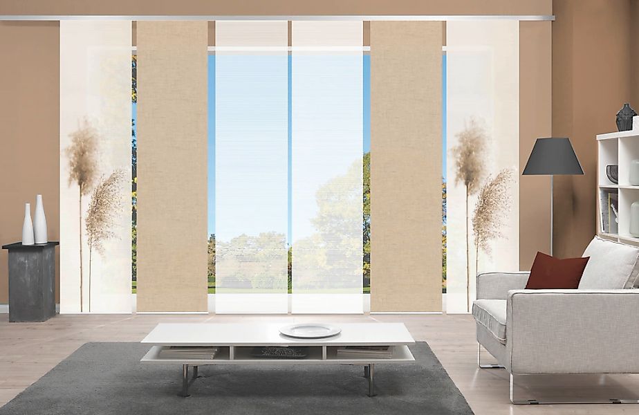 Vision S Schiebegardine "IRLOS 6er SET" Paneelwagen 6 Stk. tlg. Schiebevorh günstig online kaufen