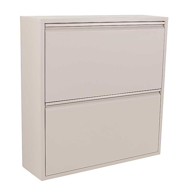 Schuh Schrank Wandmontage in Taupe pulverbeschichtetem Stahl günstig online kaufen