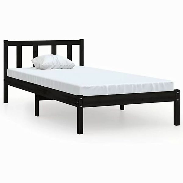 vidaXL Massivholzbett Schwarz Kiefer 90x200 cm923531 günstig online kaufen