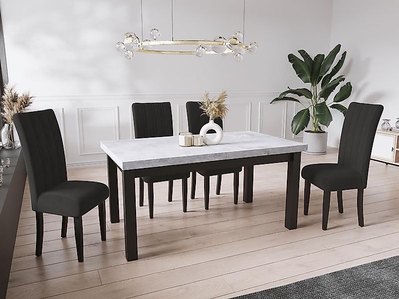 WFL GROUP Esstisch Gemini (5 Gr. – 120/140/160/170/200 cm ausziehbar auf 16 günstig online kaufen