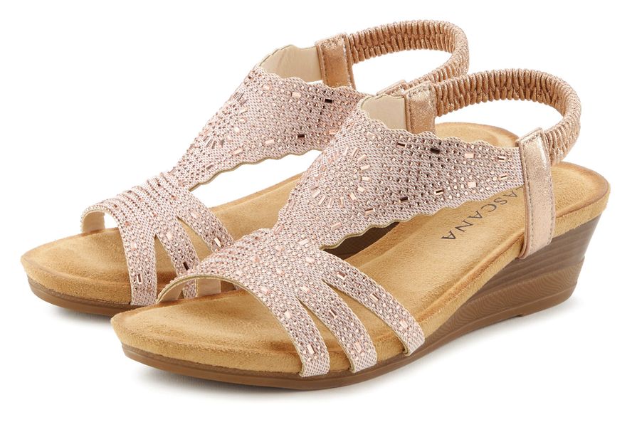 LASCANA Sandalette "Sommerschuh" Sandale, Sommerschuh mit Glitzerdetails un günstig online kaufen