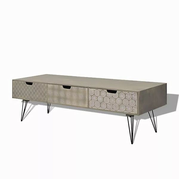 furnicato TV-Schrank mit 3 Schubladen 120x40x36 cm Grau (1-St) günstig online kaufen