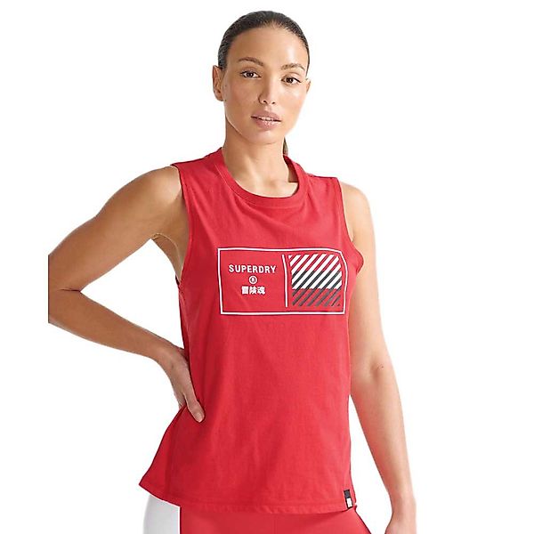 Superdry Train Core Graphic Ärmelloses T-shirt XS Tango Red günstig online kaufen