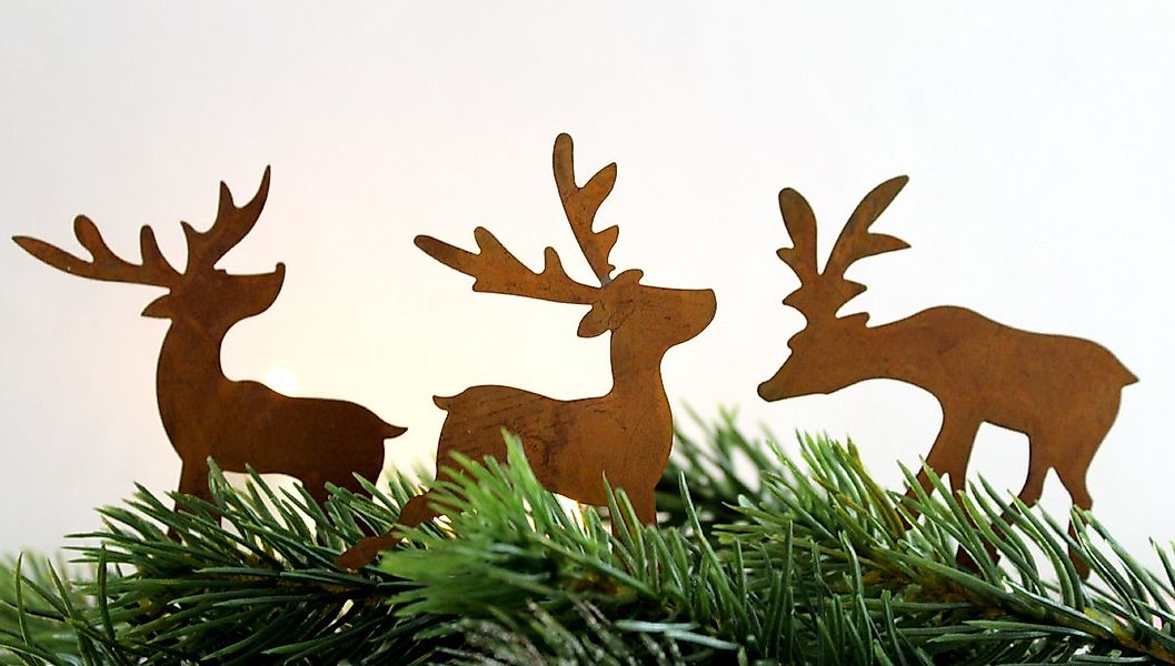 LB H&F Lilienburg Dekofigur 3er SET Deko Stecker für Adventskranz Weihnacht günstig online kaufen