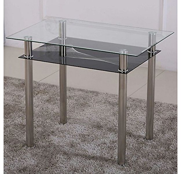 HOOZ Esstisch aus Glas mit 6 mm Sicherheitsglas & Facettenschliff 90 x 60 x günstig online kaufen