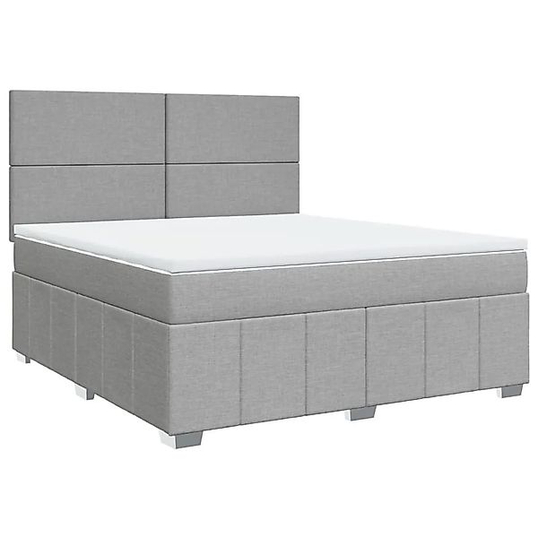 vidaXL Boxspringbett mit Matratze Hellgrau 180x200 cm Stoff 3291740 günstig online kaufen