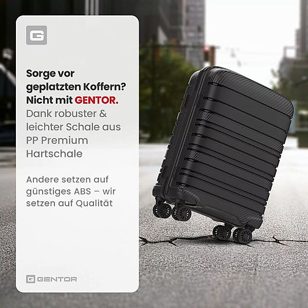 GENTOR Hartschalen-Trolley Koffer Reisekoffer Hartschalenkoffer Trolley günstig online kaufen