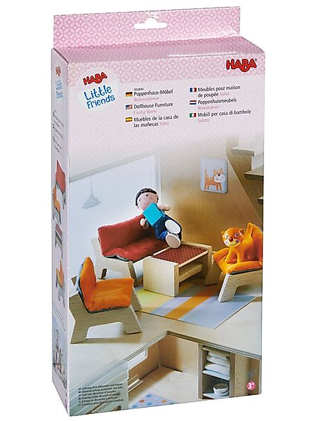 Haba Minipuppe Little Friends, Wohnzimmermöbel Puppenhaus günstig online kaufen