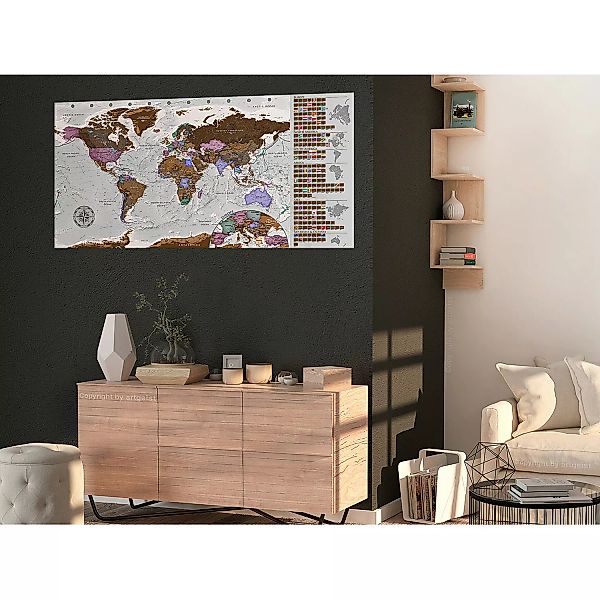 home24 Wandposter Weltkarte II günstig online kaufen