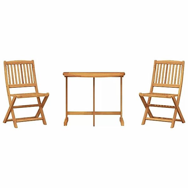 vidaXL 3-tlg Garten-Essgruppe Klappbar Massivholz Akazie Modell 4 günstig online kaufen