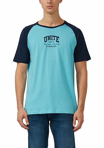 s.Oliver Kurzarmshirt im Collage-Stil und mit Print günstig online kaufen