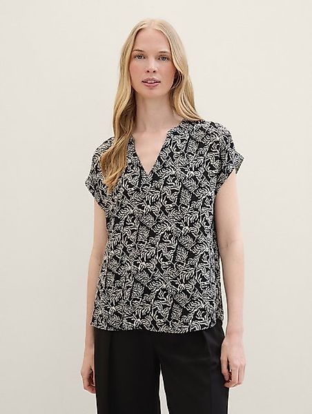 TOM TAILOR Kurzarmbluse Loose Fit Bluse aus Viskose günstig online kaufen