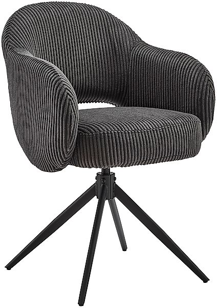 SalesFever Armlehnstuhl »Manchester Cord-Bezug« () 1 Stk.Esszimmerstuhl mit günstig online kaufen