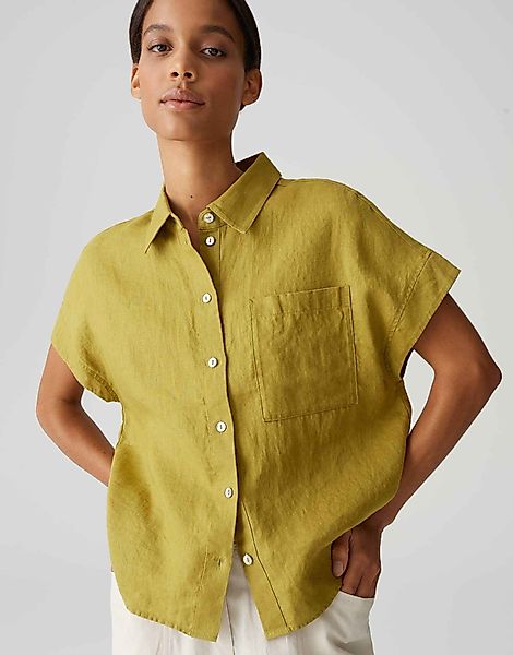 OPUS Kurzarmbluse FELISA Regular aus Leinen günstig online kaufen