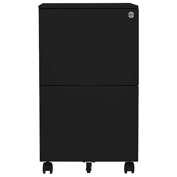 vidaXL Aktenschrank mit Rollen Schwarz 39x45x67 cm Stahl günstig online kaufen