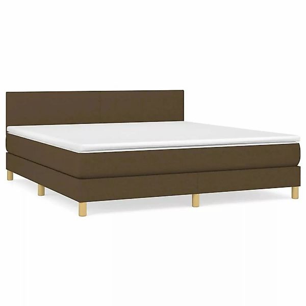 vidaXL Boxspringbett mit Matratze Dunkelbraun 160x200 cm Stoff1373022 günstig online kaufen