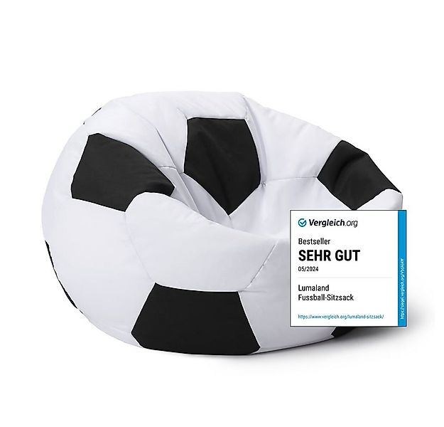 Lumaland Sitzsack Luxury Fußball gaming Sitzkissen Bodenkissen, Fußballopti günstig online kaufen