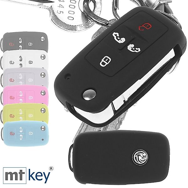 mt-key Schlüsseltasche Autoschlüssel Softcase Silikon Schutzhülle günstig online kaufen