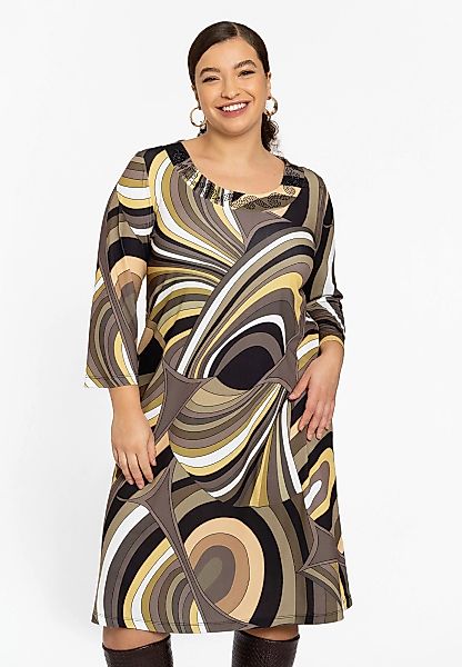 YOEK A-Linien-Kleid Damen Kleid mit Druck günstig online kaufen