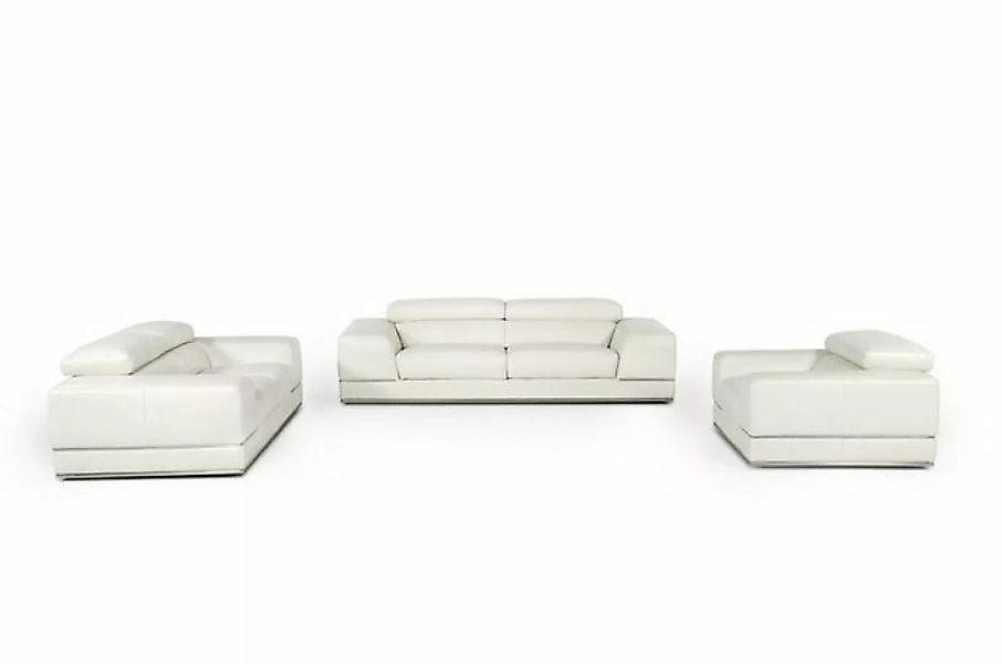 JVmoebel Sofa Ledersofa Couch Wohnlandschaft 3+1+1 Neu Garnitur Sofa Sofaga günstig online kaufen