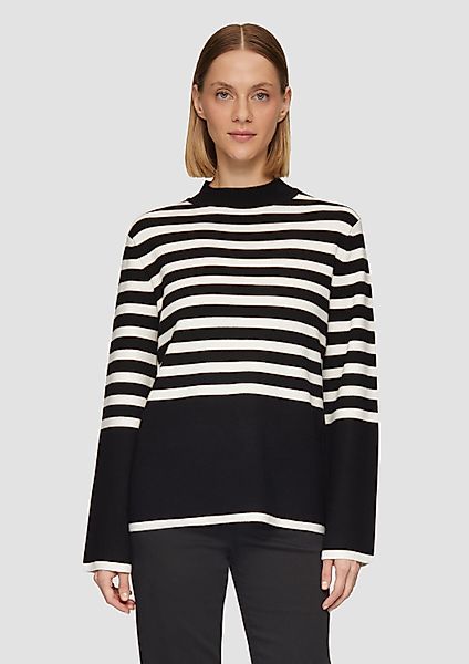 s.Oliver Longpullover Strickpullover Gestreifter Strickpullover mit günstig online kaufen
