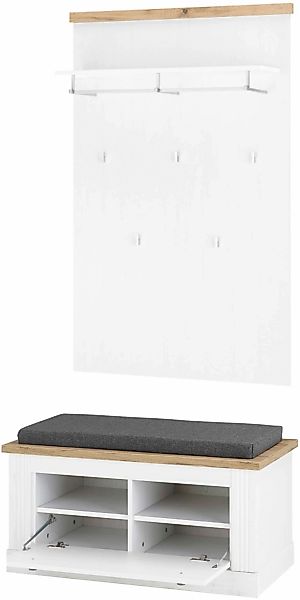Home affaire Garderoben-Set "WESTMINSTER BESTSELLER" Schuhbank, Wandpaneel, günstig online kaufen