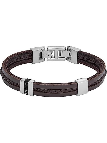 Fossil Armband Fossil Herren-Armband Leder, Edelstahl günstig online kaufen