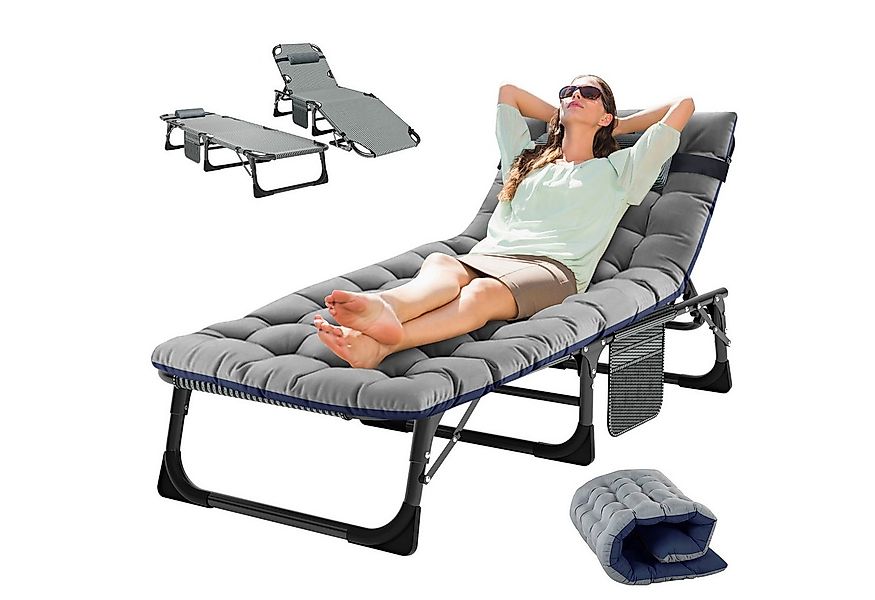Meulbaty Klappbett Klappbar Sonnen Liege für Balkon/Garten, mit Auflage und günstig online kaufen