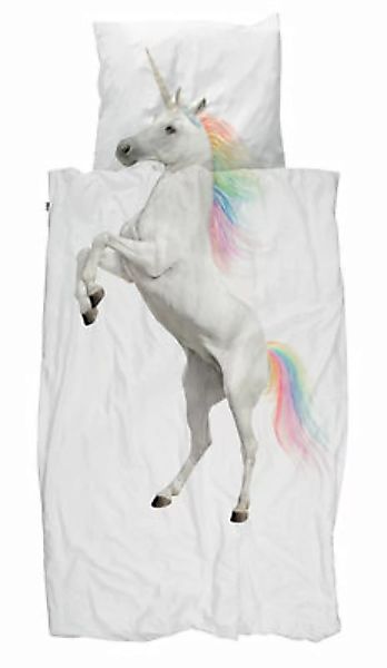 Bettwäsche-Set für 1 Person Licorne textil bunt / 140 x 200 cm - Snurk - Bu günstig online kaufen