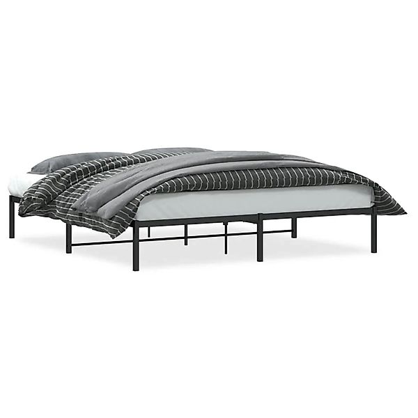vidaXL Bettgestell Metall Schwarz 180x200 cm 373659 günstig online kaufen