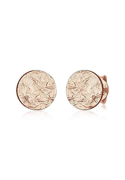 Elli Paar Ohrstecker Plättchen Rund Struktur Silber 925 günstig online kaufen