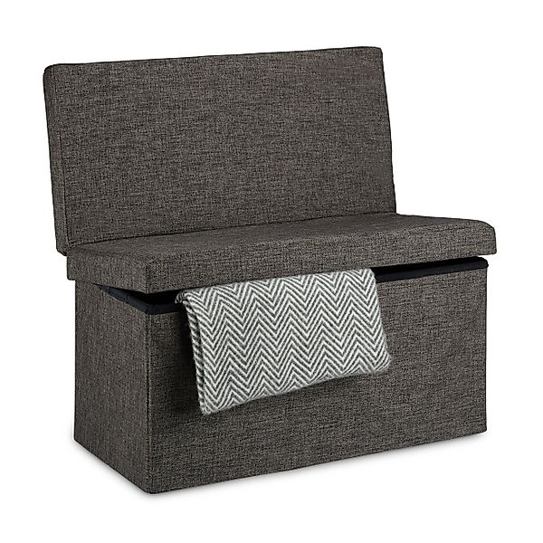 relaxdays Sitzhocker Faltbarer Sitzhocker mit Lehne günstig online kaufen