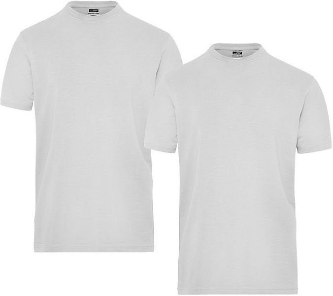 James & Nicholson T-Shirt Doppelpack elastisches Herren T-Shirt Bio Workwea günstig online kaufen