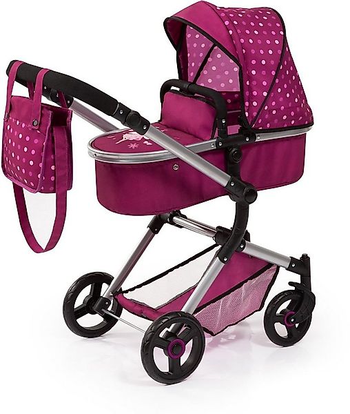 Bayer Kombi-Puppenwagen Vario, Bordeaux, inkl. Wickeltasche günstig online kaufen