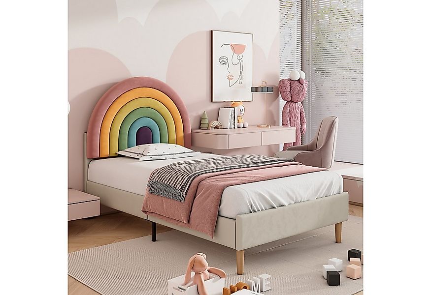 XDeer Polsterbett Jugendbett 90cm&140cm mit Lattenrost Kopfteil für Teenage günstig online kaufen