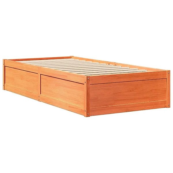 vidaXL Massivholzbett ohne Matratze Wachsbraun 90x190 cm Kiefernholz 846845 günstig online kaufen