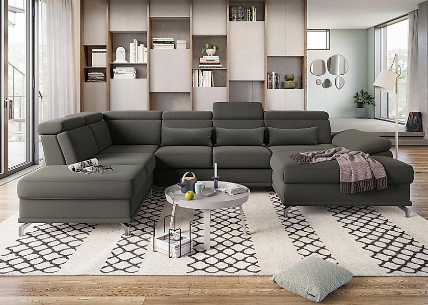 sit&more Wohnlandschaft "Cabrio U-Form, B: 359 cm, mit Sitztiefen-, Arm- & günstig online kaufen