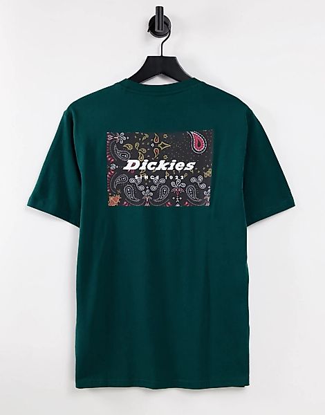 Dickies – Reworked – T-Shirt in Tannengrün mit Rückenprint günstig online kaufen