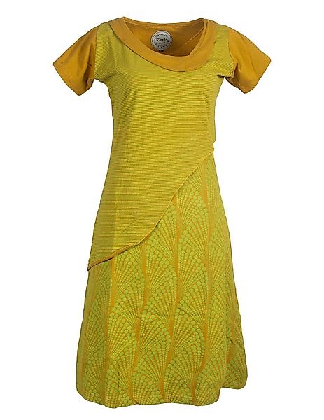 Vishes Tunikakleid Kurzarm Lagenlook Kleid Streifen günstig online kaufen