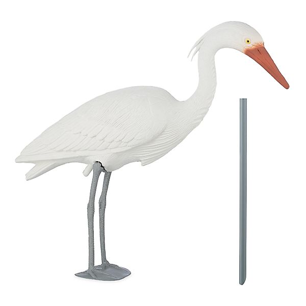 relaxdays Gartenfigur Gartendeko-Figur Reiher günstig online kaufen