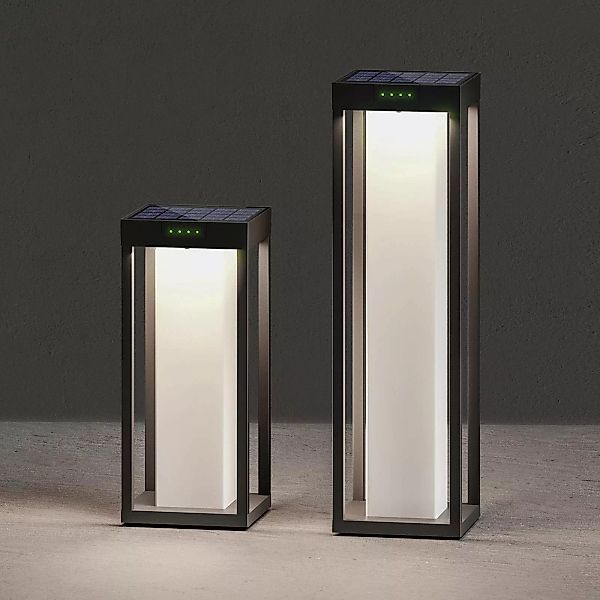 KLEWE LED-Solarlampe RADIA MINI MOON, anthrazit, 35 cm, IP65 günstig online kaufen