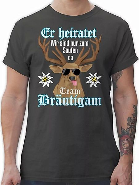 Shirtracer T-Shirt Team Bräutigam - Er Heiratet JGA Männer günstig online kaufen