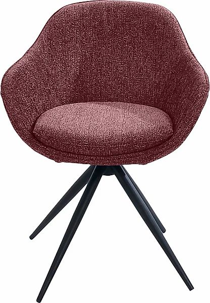 K+W Komfort & Wohnen Drehstuhl "ZOOM" () 4-Fuß Drehstuhl mit Gestell aus Me günstig online kaufen