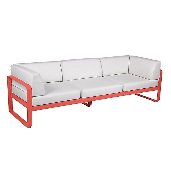 Bellevie 3-Sitzer Club Sofa Outdoor 45 Capucine 81 Grauweiß günstig online kaufen