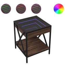 vidaXL Couchtisch Couchtisch mit Infinity-LED Braun günstig online kaufen