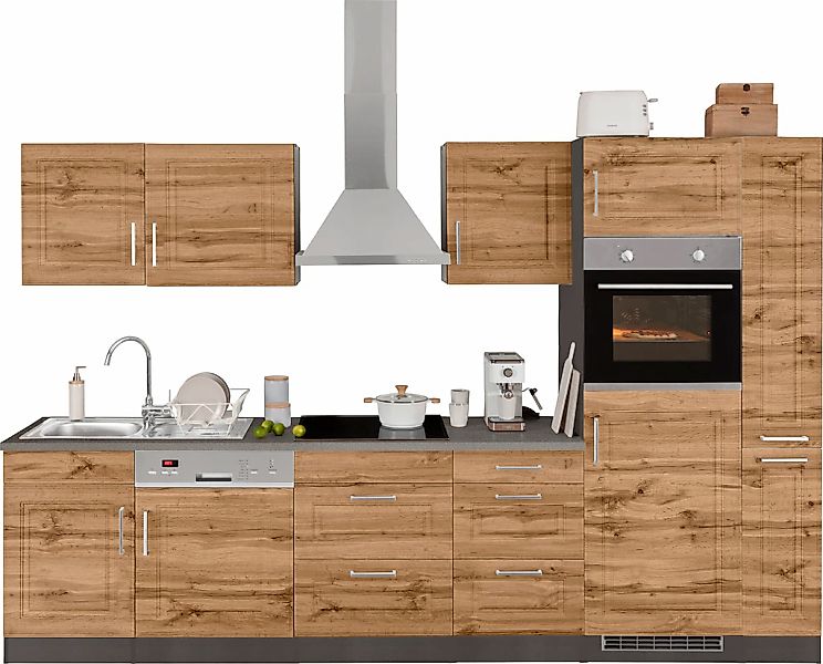 HELD MÖBEL Küchenzeile "Stockholm", Breite 310 cm, mit hochwertigen MDF Fro günstig online kaufen