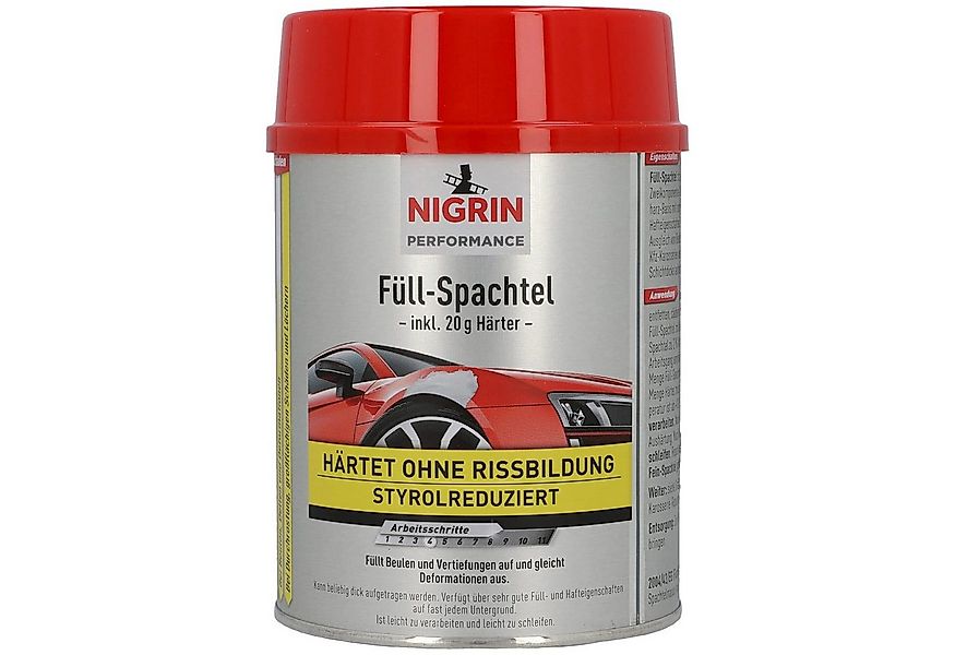 NIGRIN Spachtelmasse 2K Füll-Spachtel mit Härter 1kg Reparatur-Spachtel, 2K günstig online kaufen