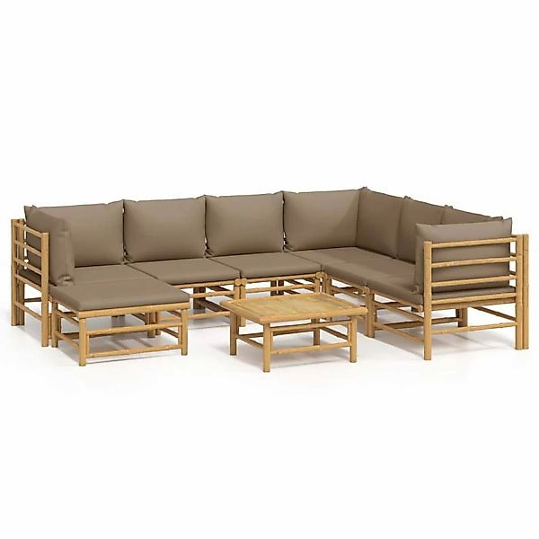 vidaXL Gartenlounge-Set 8-tlg. Garten-Lounge-Set mit Kissen günstig online kaufen